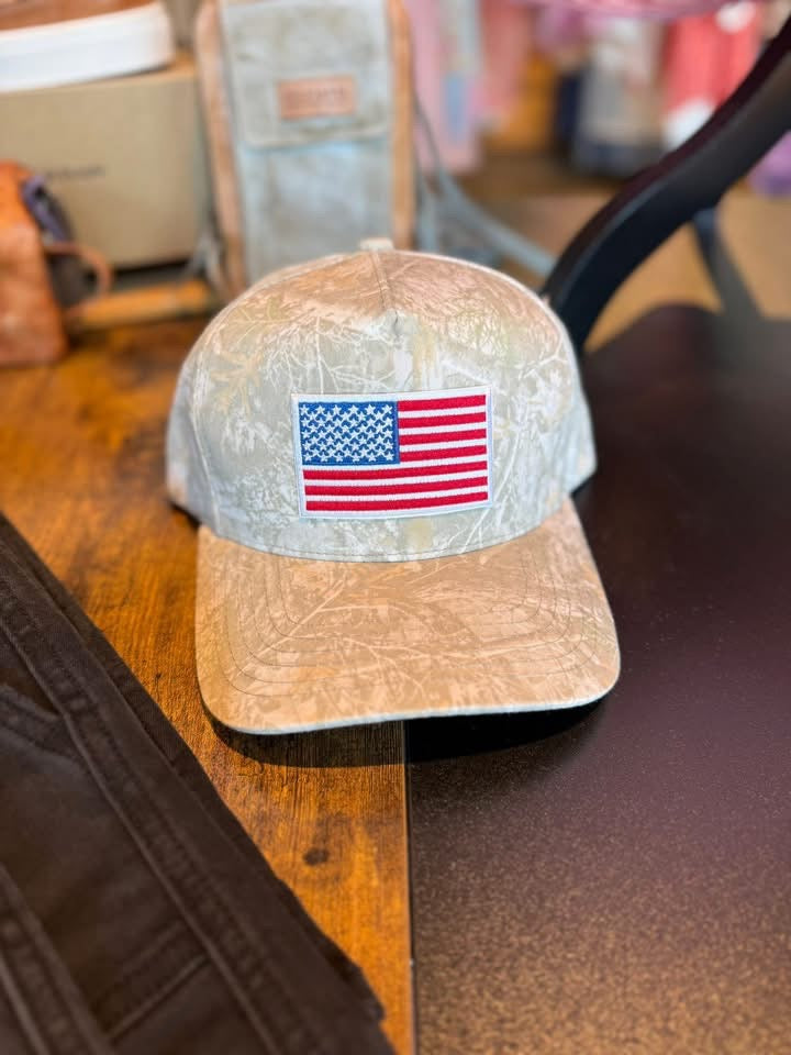 Camo USA Flag Hat