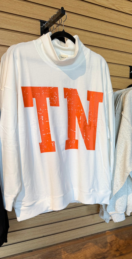 TN White Mock Neck