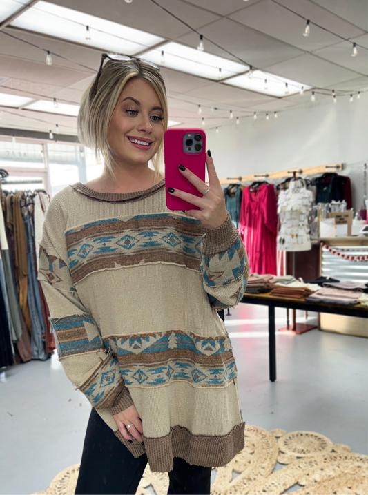 Oversized Aztec Sweater
