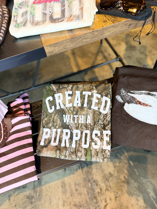 Camo Created with a Purpose Top