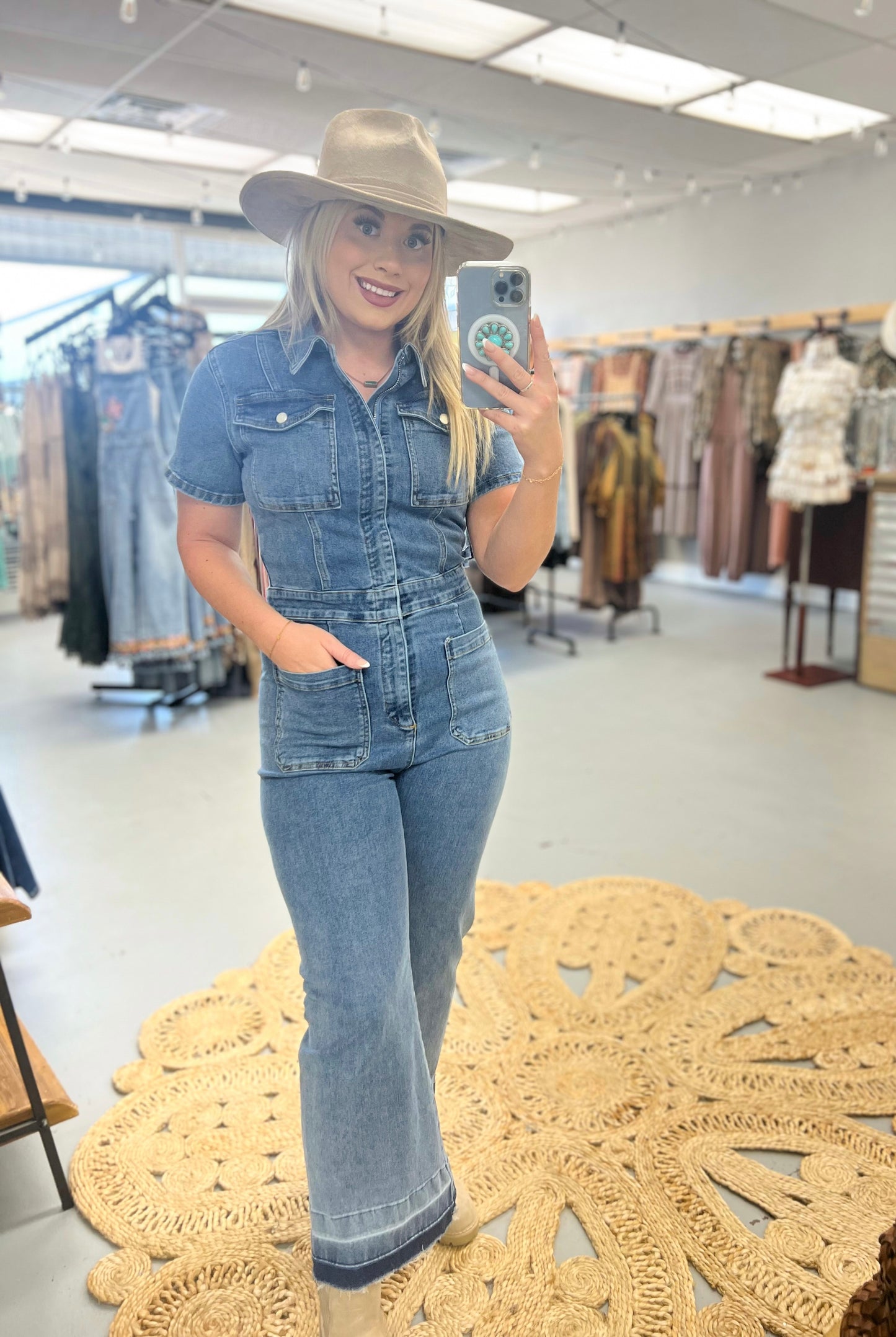 Washed denim Jumpsuit