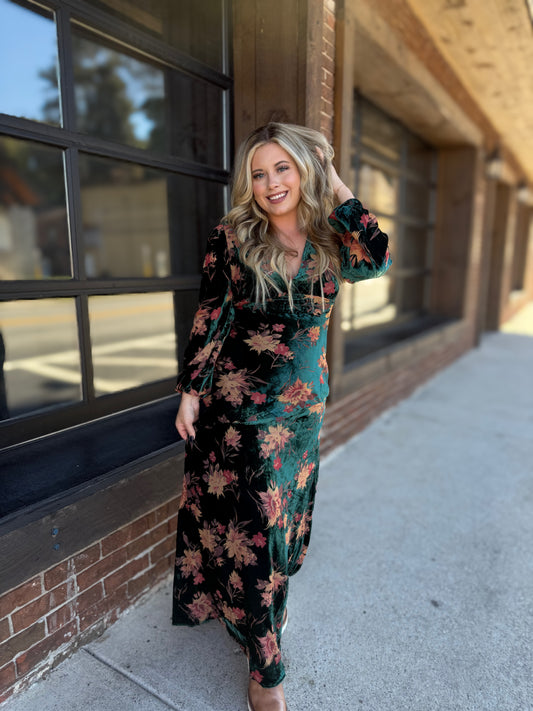 Emerald Floral Maxi