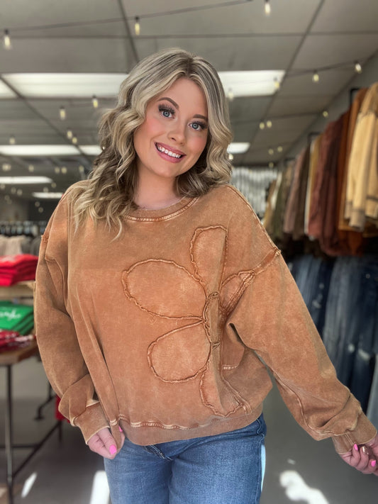 Toast Flower Patch Top