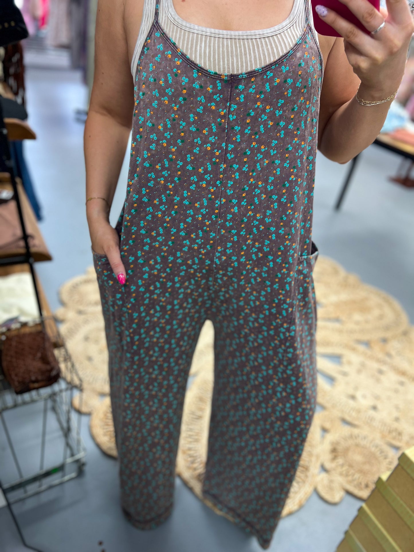 Printed Cotton Jumpsuit