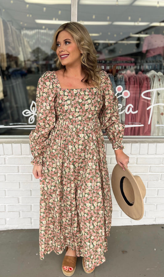 Floral Square Maxi