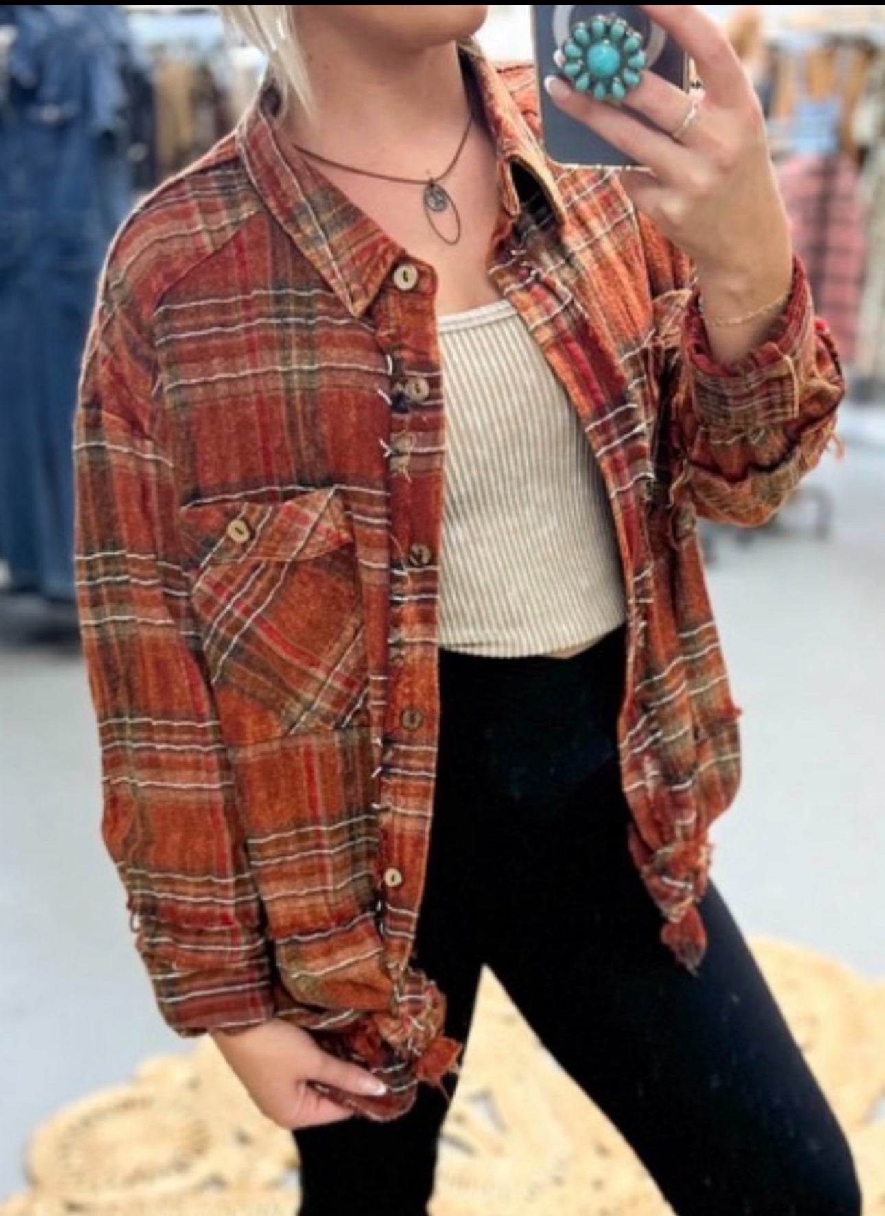Rust Mixed Flannel