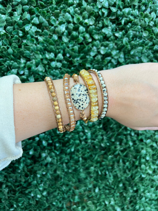 Spotted Dalmatian Wrap Bracelet