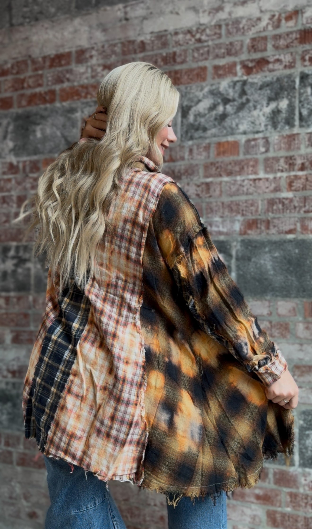 Navy Mustard Flannel