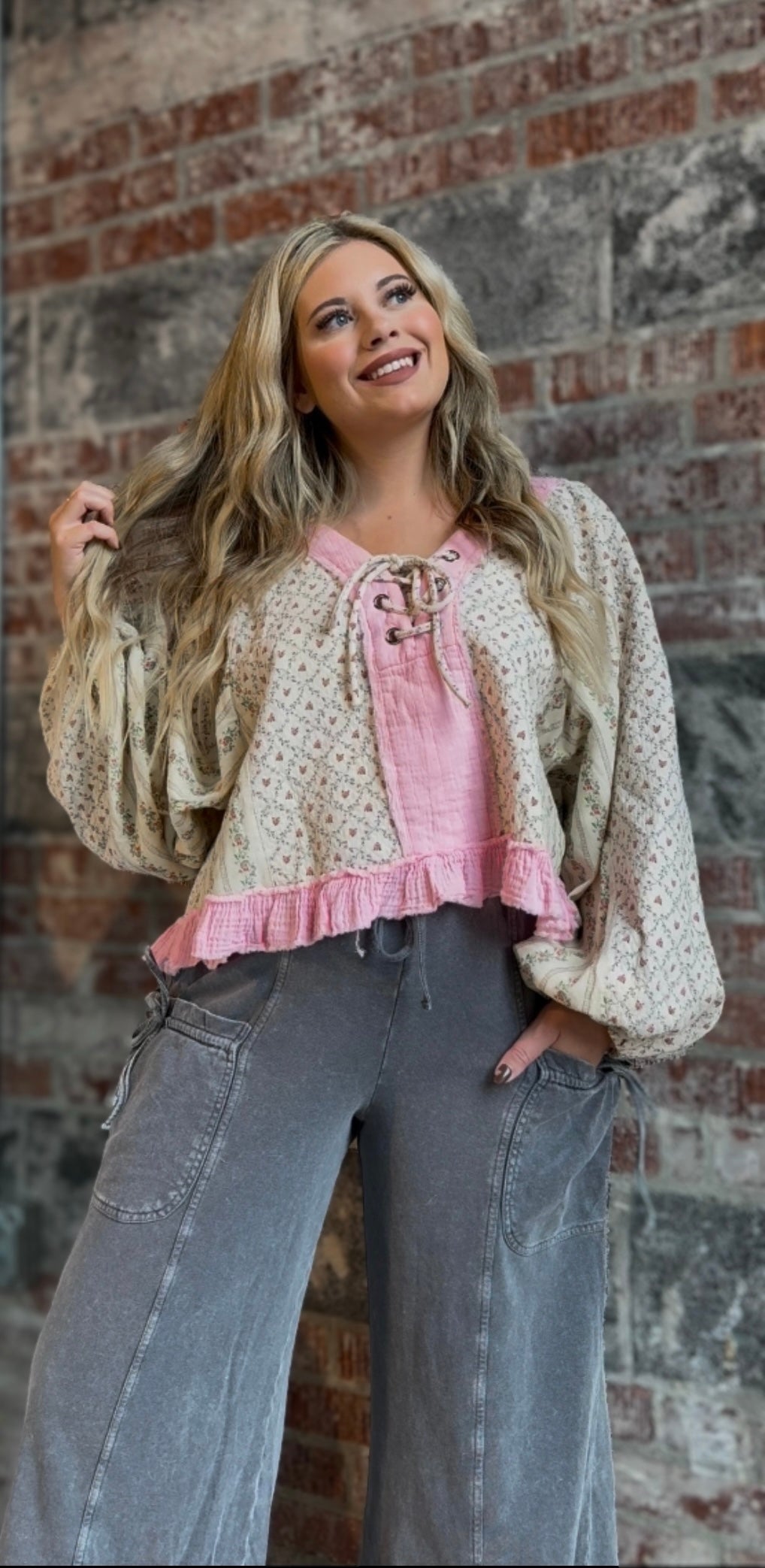 Pink Multi Natural Top