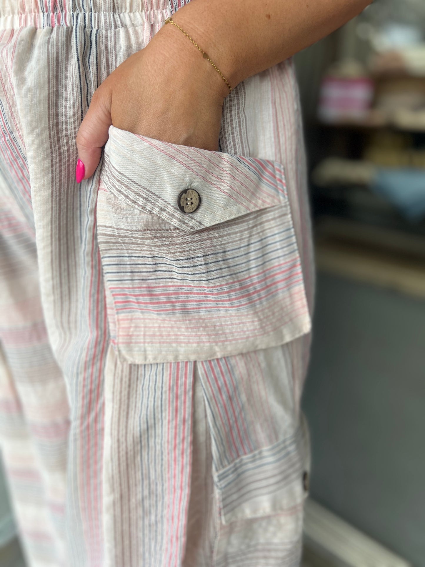 Pink Stripe Pants