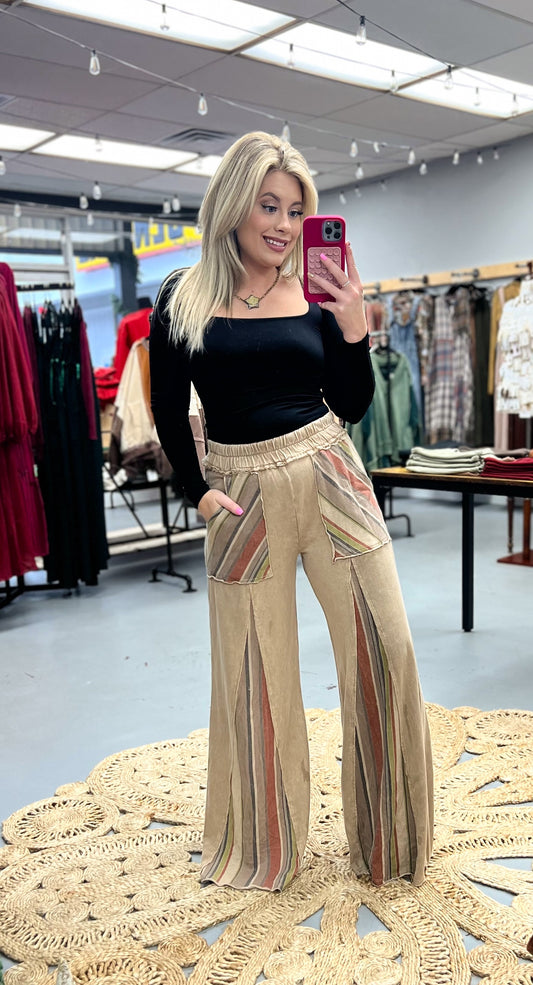 Taupe Flare Pants