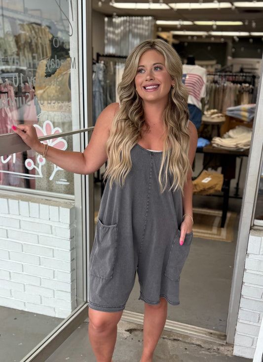 Ash Black Easel Romper