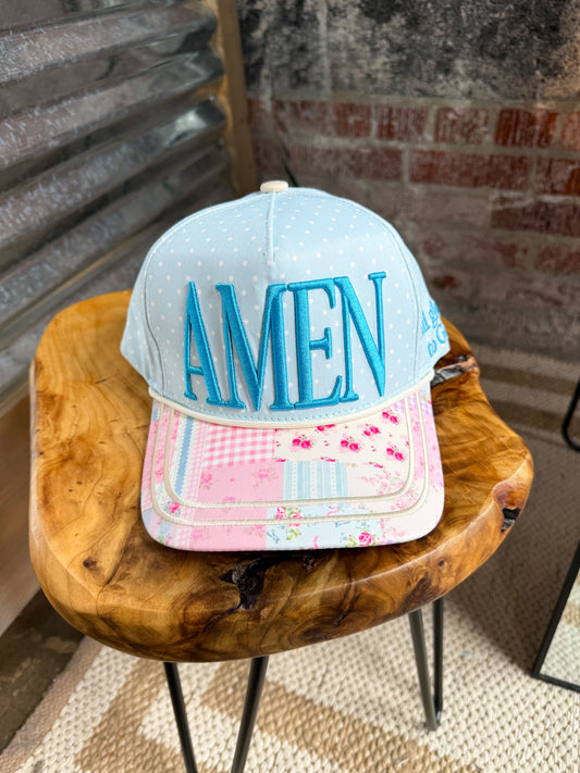 Floral AMEN Hat