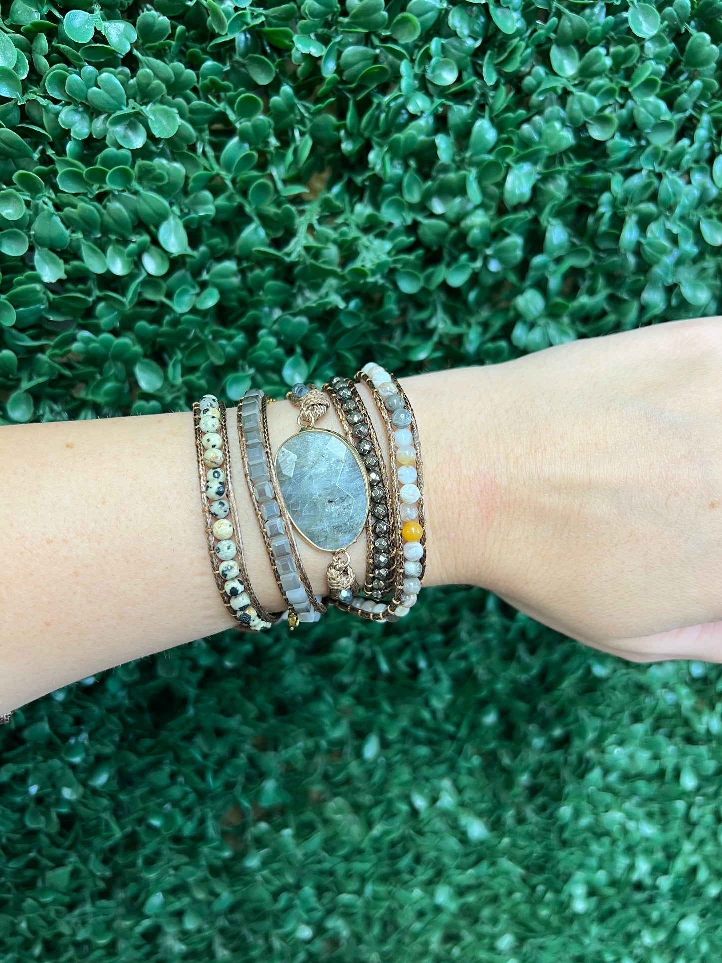 Natural Jasper Wrap Bracelet