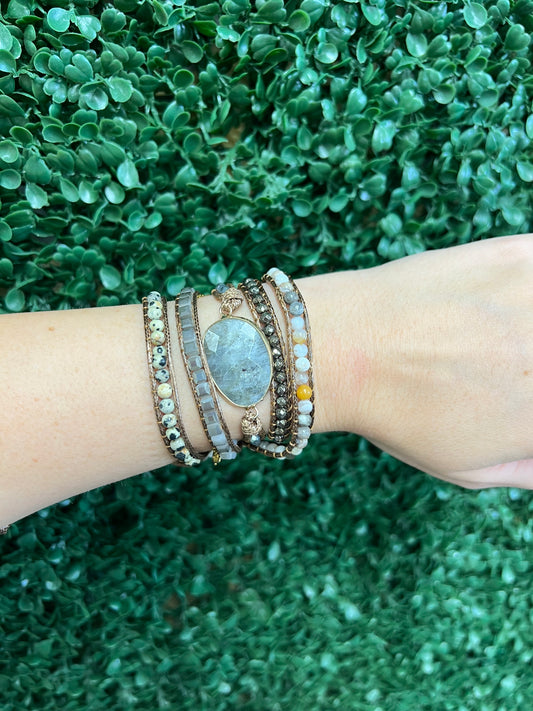 Natural Jasper Wrap Bracelet