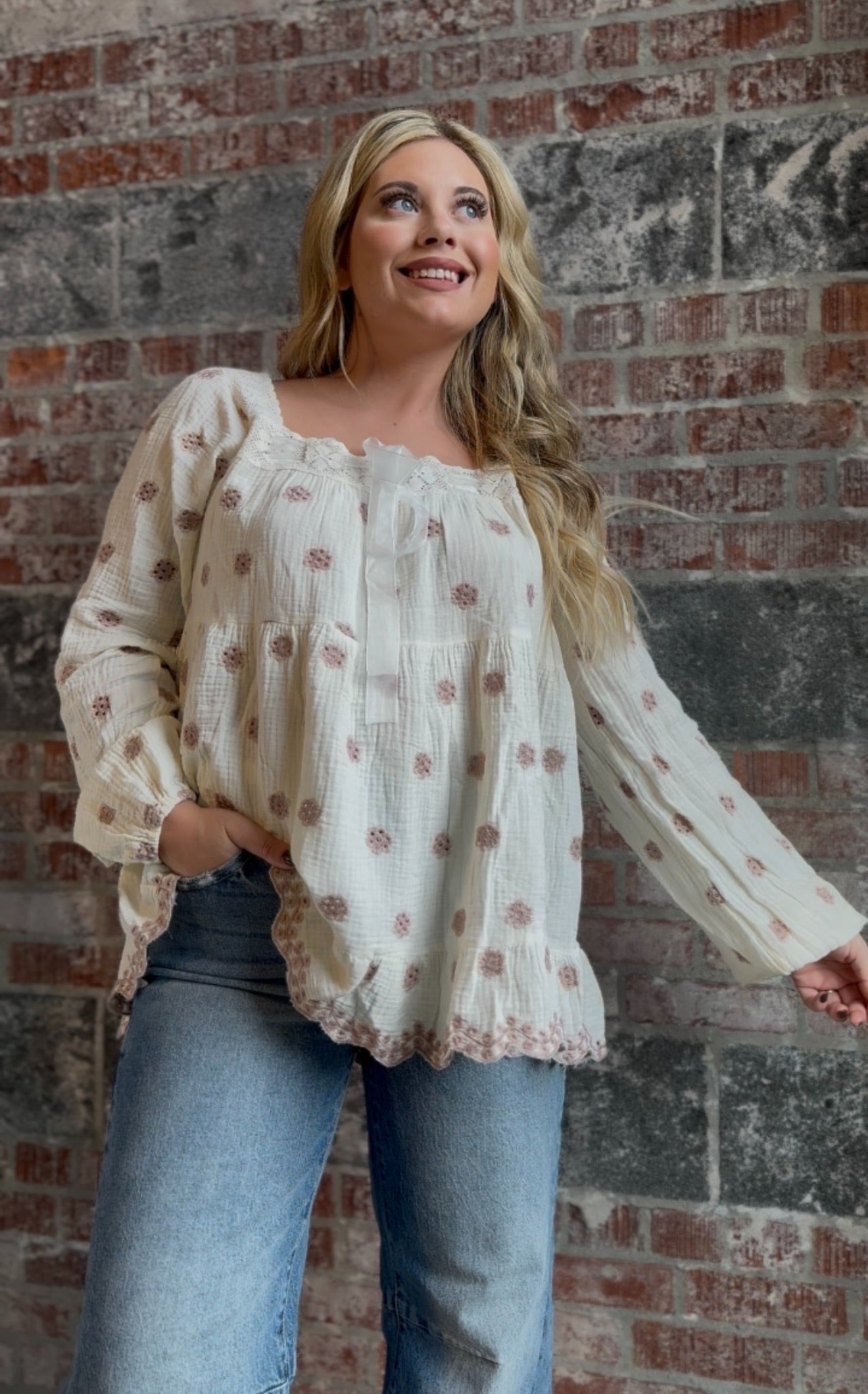 Ivory Embroidered Top