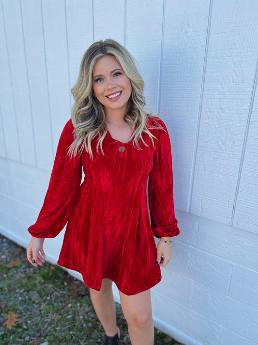 Red Velvet Dress