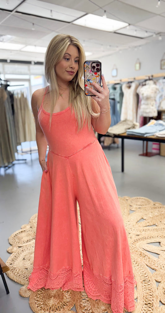 Coral Jumpsuit