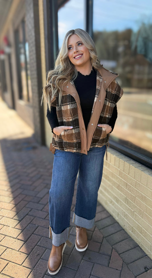 Plaid Vest