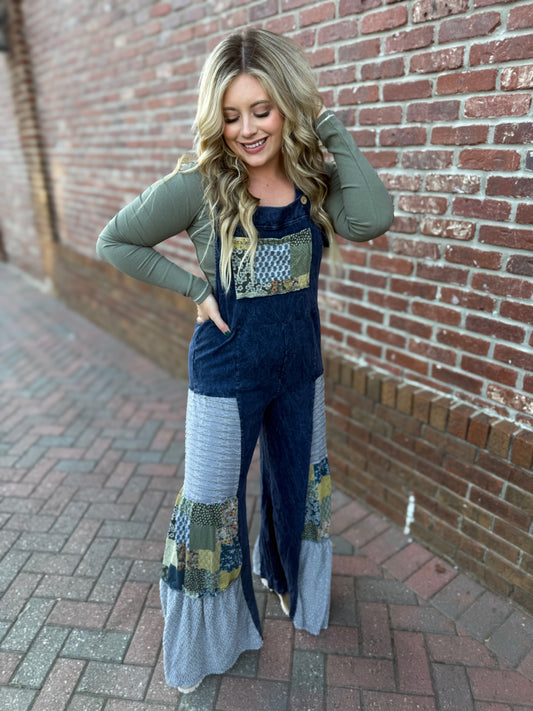 Navy Boho Jumpsuit
