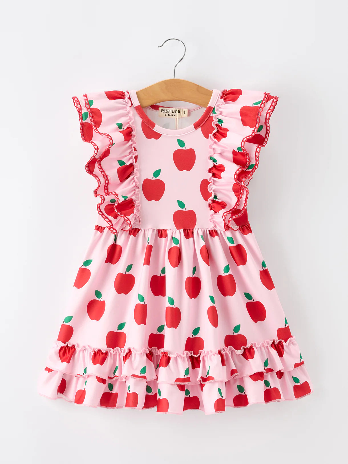 Girls Back To School Apple Dress